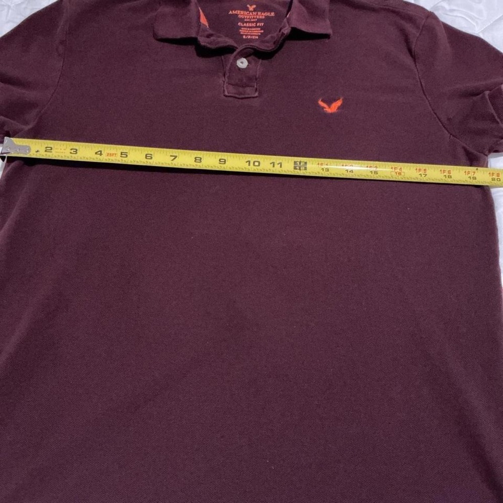 Maroon or Burgundy‎ American Eagle polo shirt #preppy #maroon #americaneagle - Picture 4 of 7